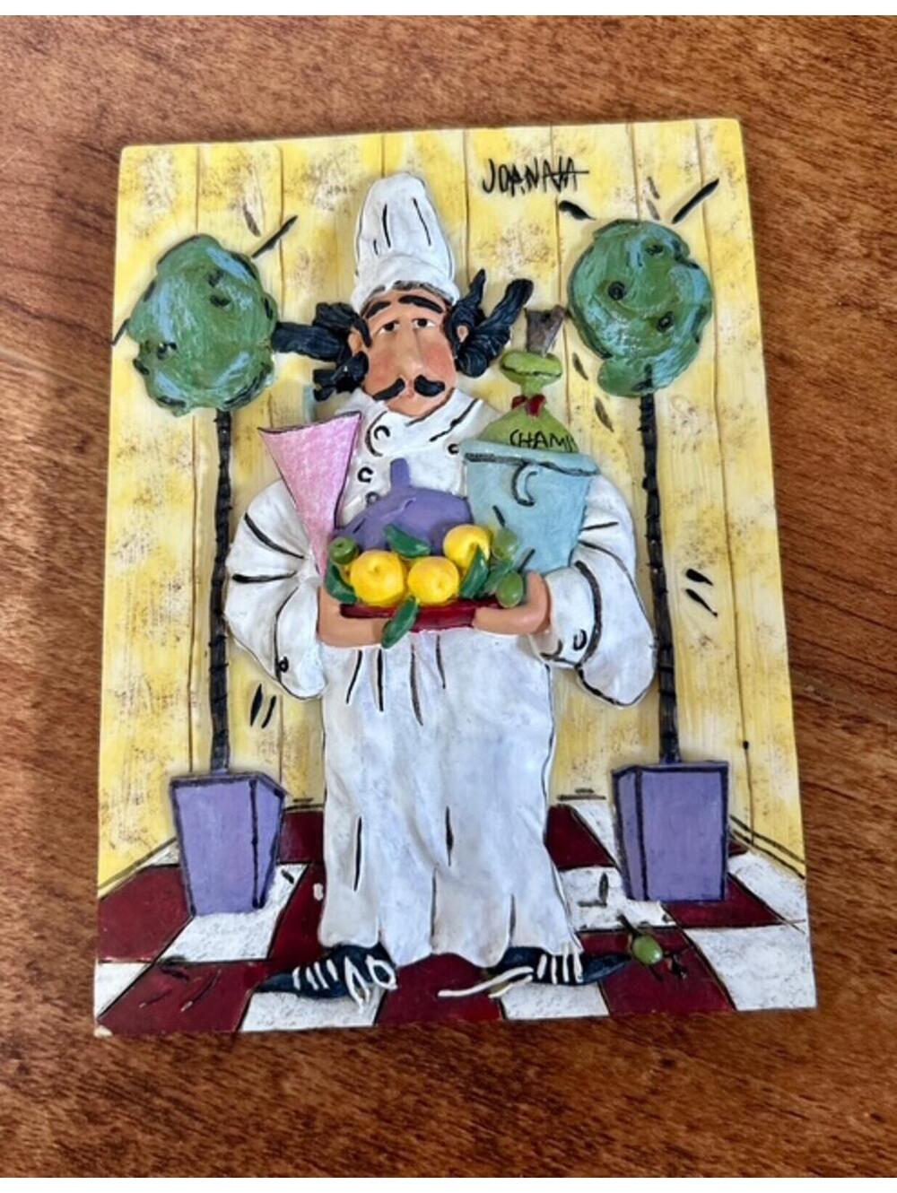 Decorative Chef Wall Plaque with 3D Design